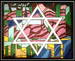Stained Glass Star Tefillin Bag