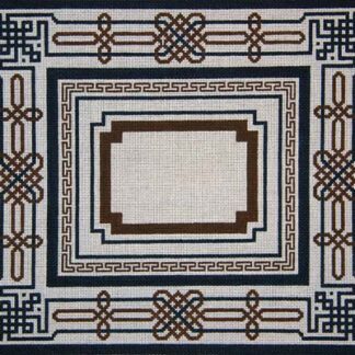 Brown and Navy Border Tallit
