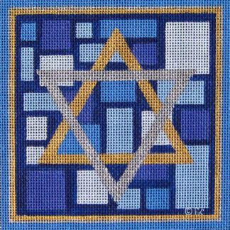Star of David with Blue Squares
