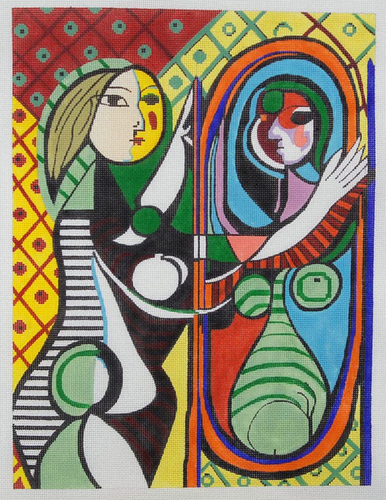 Picasso Lady In Mirror Gone Stitching   GS282 768x995 