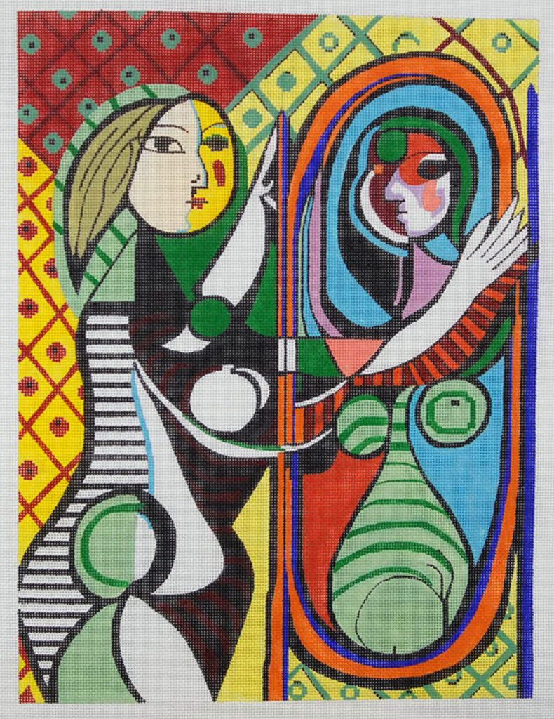 Picasso Lady In Mirror Gone Stitching   GS282 790x1024 